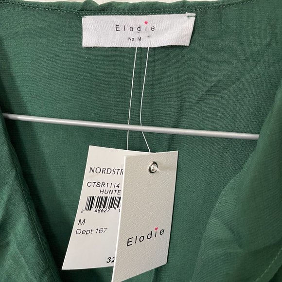 NWT Elodie - Green Faux Wrap Blouse - Picture 2 of 3